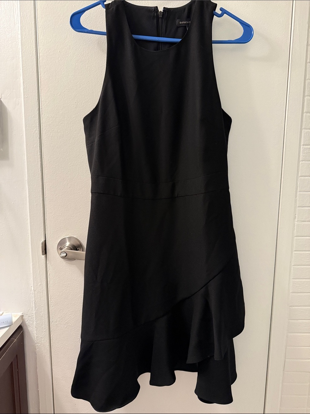 Banana Republic Black Mini Ruffle Dress